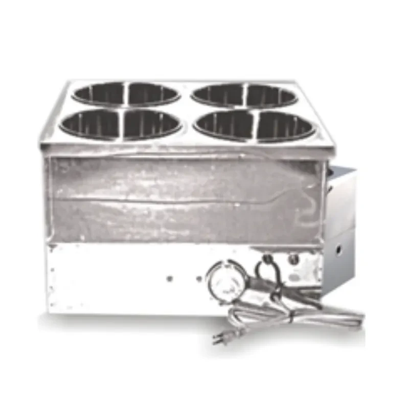 Temperature-controlled round 4-compartment soup bucket